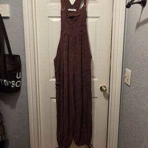 Three Bird Nest Women's Burgundy Jumpsuit Large